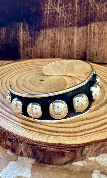 MEXICAN BUBBLE CUFF Sterling Silver Bracelet