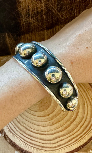 MEXICAN BUBBLE CUFF Sterling Silver Bracelet