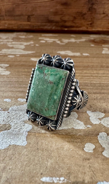 M&R CALLADITTO Navajo Handmade Men's Ring Sterling Silver w/ Turquoise • Various Sizes