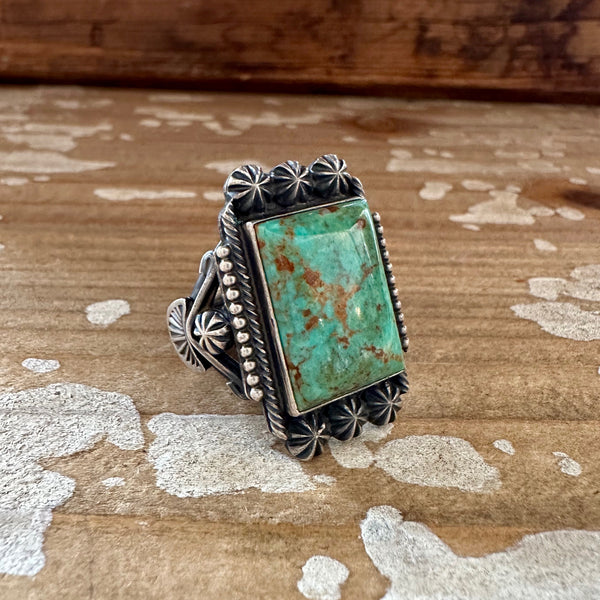 M&R CALLADITTO Navajo Handmade Men's Ring Sterling Silver w/ Turquoise • Various Sizes