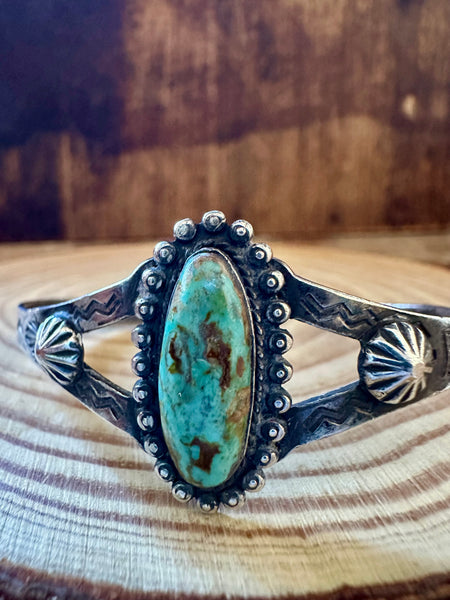 EYE OF TURQUOISE and Sterling Silver Small Cuff