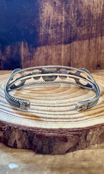 IRON HEART TURQUOISE and Sterling Silver Cuff
