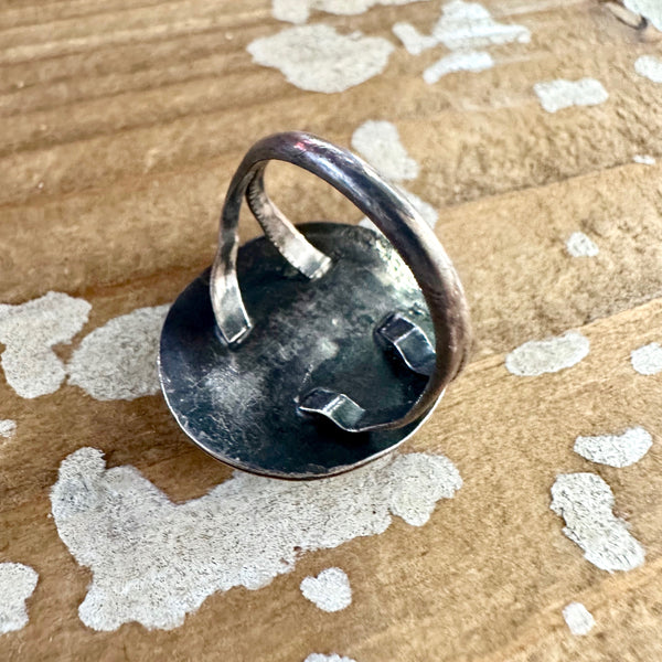 OCEAN VIEW Sterling Silver & Turquoise Ring, Native American Style Jewelry • Size 7