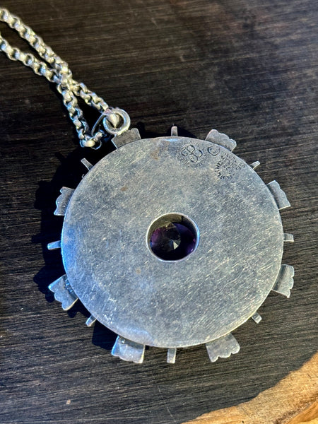 TAXCO DREAM Mexican Handmade Sterling Silver & Amethyst Stone Necklace Pendant