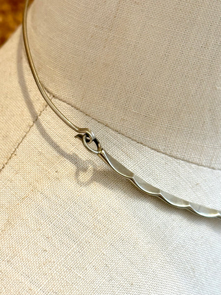 ALPACA SILVER Mexican Handmade Copper Alloy & Turquoise Inlay Cicada Bug Necklace