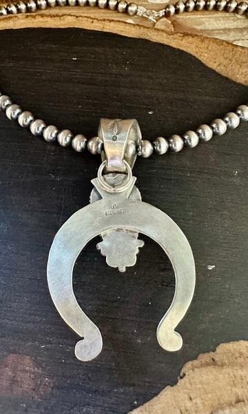 NAVAJO TURQUOISE HORSEBEND Necklace Pendant