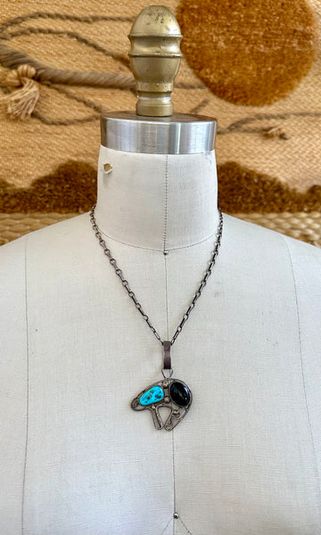 TURQUOISE BABY BEAR Onyx Necklace Pendant