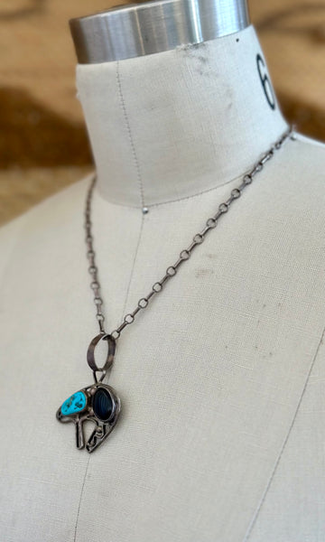 TURQUOISE BABY BEAR Onyx Necklace Pendant