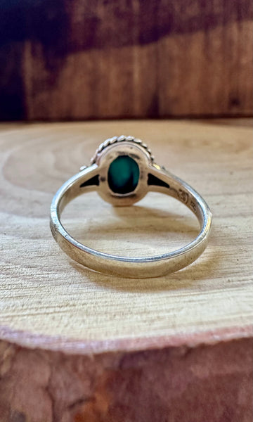 TURQUOISE WONDER Sterling Silver Ring • Size 8 1/2
