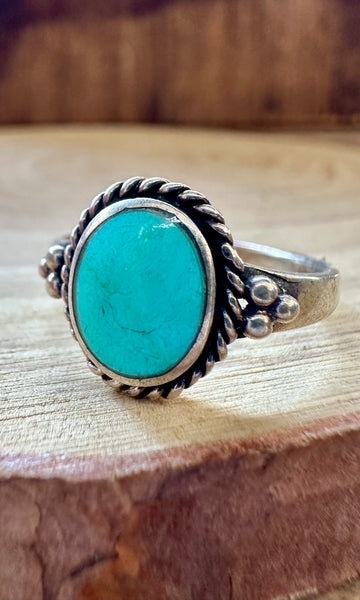 TURQUOISE WONDER Sterling Silver Ring • Size 8 1/2