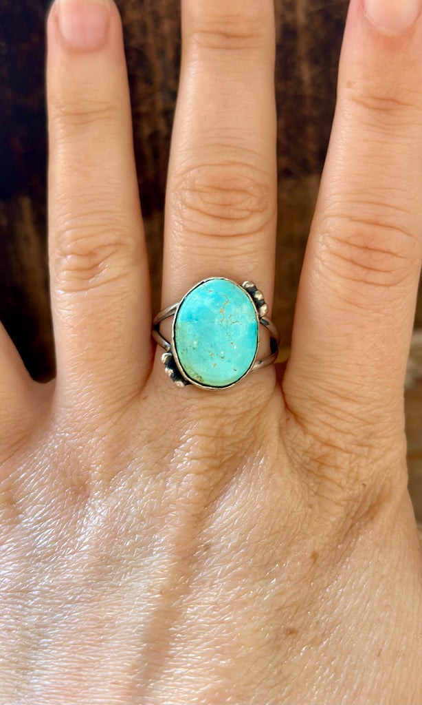 SKY BLUE D&D Sterling Silver and Turquoise Ring • Size 9