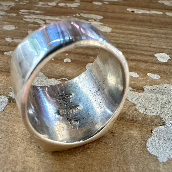 TULLY GUSTINE Navajo Multi Stone Inlay Ring Mens • Size 10.5
