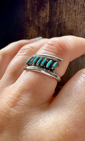 TURQUOISE CHICLE Sterling Silver Ring • Size 6 1/4