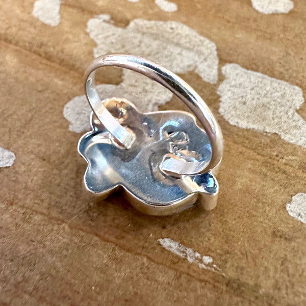 MINNIE MOUSE Paula Leekity Zuni Toons Sterling Silver Muli-Stone Inlay Ring • Size 6