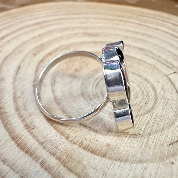 MICKEY MOUSE Paula Leekity Zuni Toons Sterling Silver Muli-Stone Inlay Ring • Sizes 7 1/4