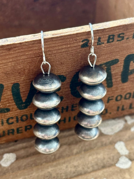 NAVAJO PEARLS Sterling Silver Beaded Earrings