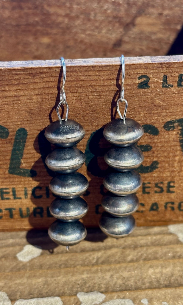NAVAJO PEARLS Sterling Silver Beaded Earrings