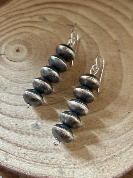 NAVAJO PEARLS Sterling Silver Beaded Earrings