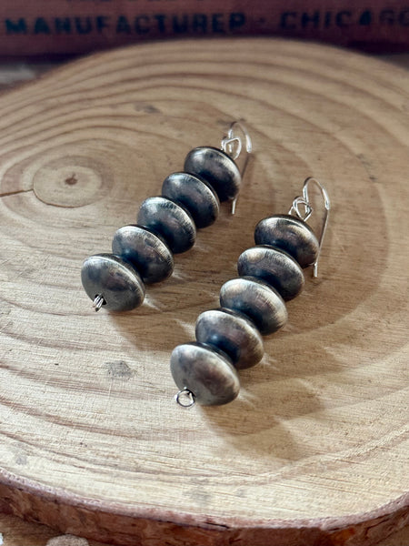 NAVAJO PEARLS Sterling Silver Beaded Earrings