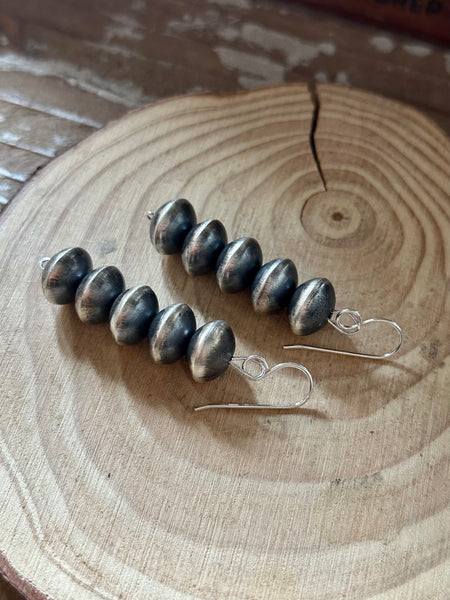 NAVAJO PEARLS Sterling Silver Beaded Earrings