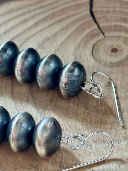 NAVAJO PEARLS Sterling Silver Beaded Earrings