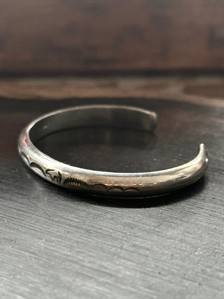 TRAVELING BEARS Sterling Silver Native Made Stamped Cuff