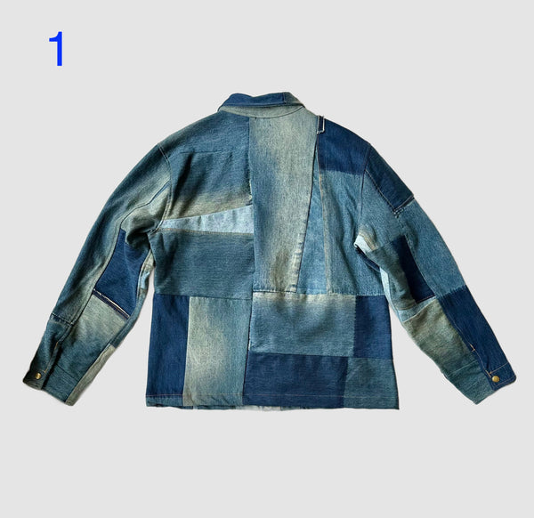 REPURPOSED PATCHWORK DENIM Chore Jackets • Mediums (2 available)