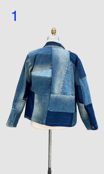 REPURPOSED PATCHWORK DENIM Chore Jackets • Mediums (2 available)