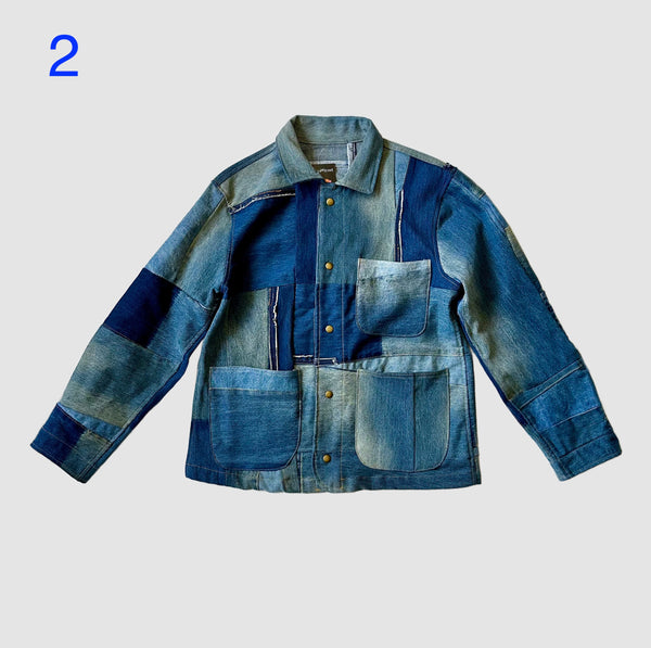 REPURPOSED PATCHWORK DENIM Chore Jackets • Mediums (2 available)