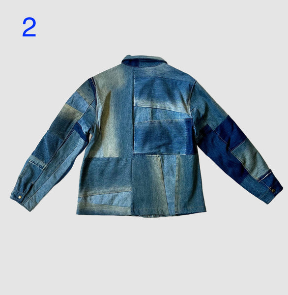 REPURPOSED PATCHWORK DENIM Chore Jackets • Mediums (2 available)