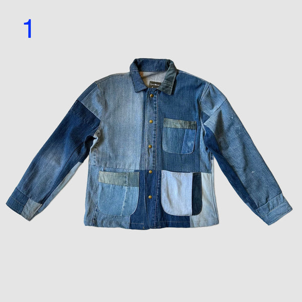 REPURPOSED PATCHWORK DENIM Chore Jackets • Larges (2 available)