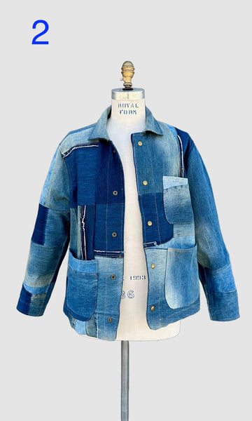 REPURPOSED PATCHWORK DENIM Chore Jackets • Mediums (2 available)