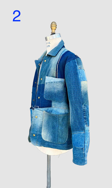 REPURPOSED PATCHWORK DENIM Chore Jackets • Mediums (2 available)