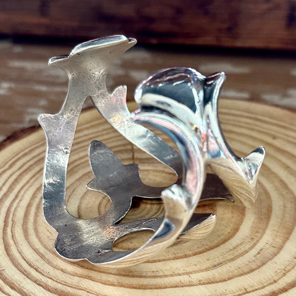 SILVER DREAM Navajo Sand Cast Sterling Silver Cuff