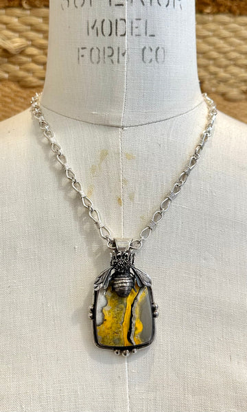 BUMBLEBEE MINE Taxco Jasper Necklace Pendant