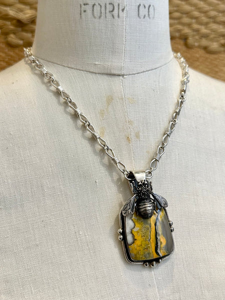 BUMBLEBEE MINE Taxco Jasper Necklace Pendant