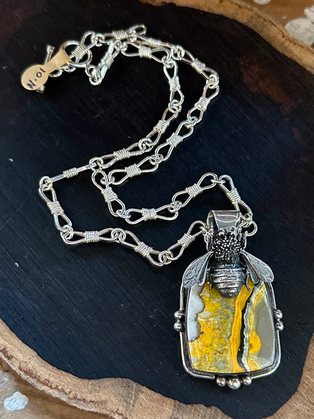 BUMBLEBEE MINE Taxco Jasper Necklace Pendant