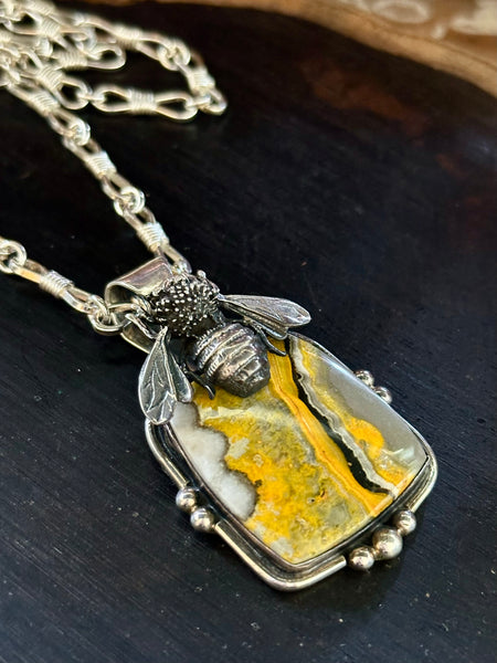 BUMBLEBEE MINE Taxco Jasper Necklace Pendant