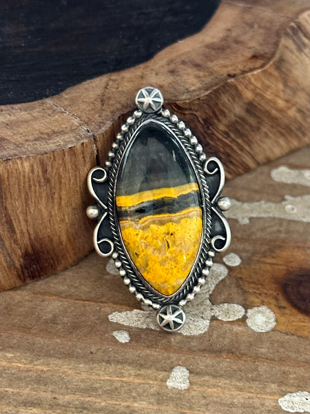 DANIEL BENALLY Jasper and Sterling Silver Statement Ring