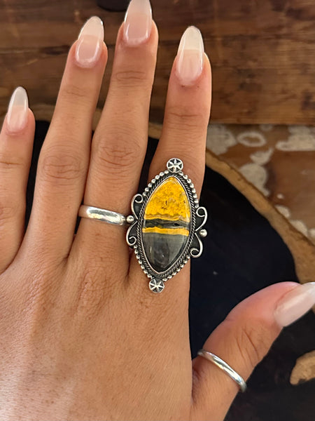 DANIEL BENALLY Jasper and Sterling Silver Statement Ring