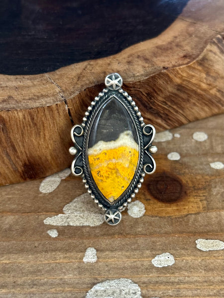 DANIEL BENALLY Jasper and Sterling Silver Statement Ring