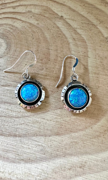 NAVAJO OPALS Sterling Silver Dangle Earrings