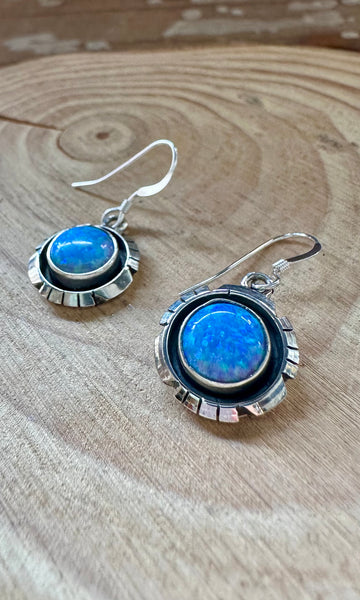 NAVAJO OPALS Sterling Silver Dangle Earrings