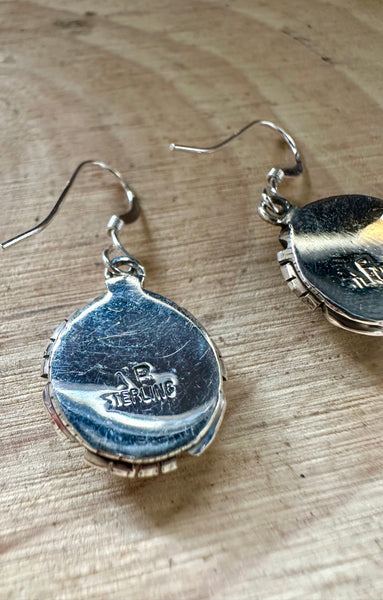NAVAJO OPALS Sterling Silver Dangle Earrings