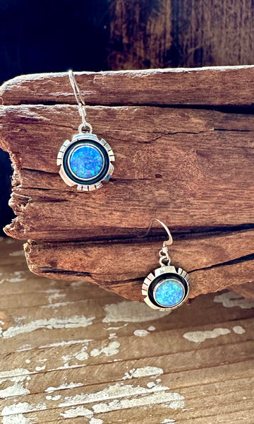 NAVAJO OPALS Sterling Silver Dangle Earrings