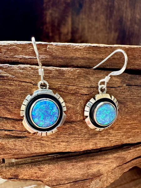 NAVAJO OPALS Sterling Silver Dangle Earrings