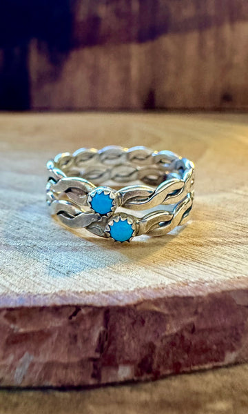 TURQUOISE STACKER RINGS • Multiple Sizes