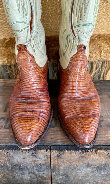 RALPH LAUREN 1980s Leather Western Boots • Womens 7.5C