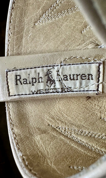 RALPH LAUREN 1980s Leather Western Boots • Womens 7.5C