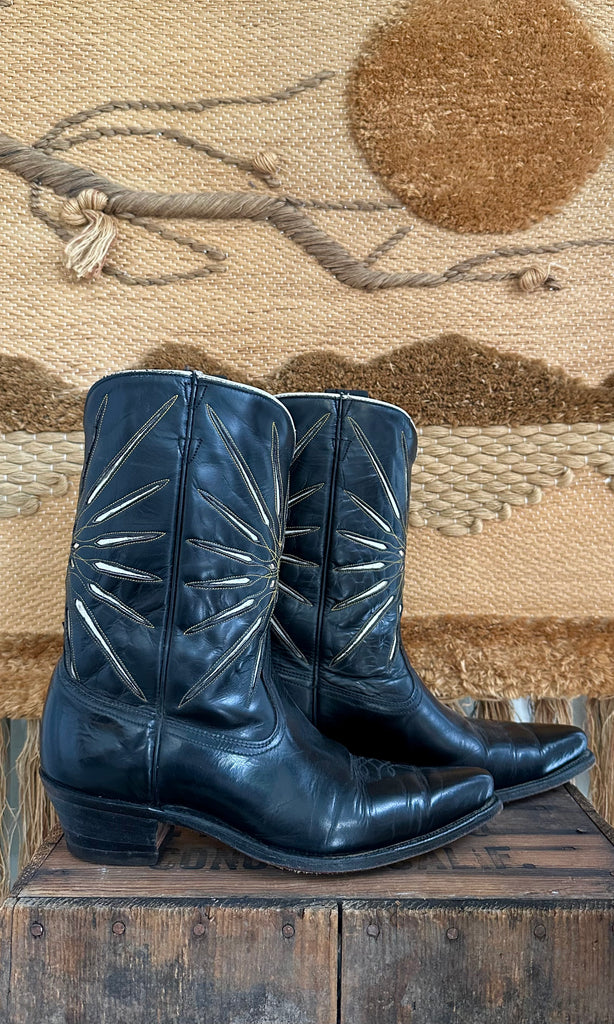 VINTAGE ACME Leather Western Boots • Mens 9